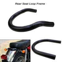 Black 210mm 230mm Flat Cafe Racer Rear Seat Loop Frame Hoop End 1" 25mm For Yamaha SR125 SR250 SR400 SR500 XJ550 XJ650 XS650