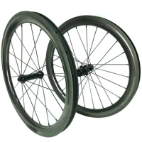 20 Inch 451 Carbon Bike Wheels Rims Brake Tubeless Clincher BMX Bicycle Wheelset 38mm 45mm