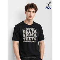 FQU Delta Sigma Theta Sorority Paraphernalia T-shirt Distressed Cartoon gifts for Men Fun Crew Neck 