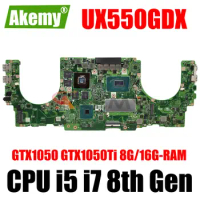 Mainboard For ASUS Zenbook UX550GD UX550GEX UX550GE UX550G UX550GDX Laptop Motherboard I5 I7 i9 GTX1050 GTX1050Ti 8G/16G-RAM