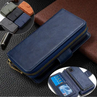 Zipper bag Leather Flip Wallet Case For Huawei P40 Pro 2020 Flip Case For Huawei P40 P 40 Pro Case Wireless Charge Support Bag