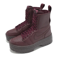 【NIKE 耐吉】靴子 Wmns Air Jordan 1 High Brooklyn 女鞋 酒紅 棕 厚底 休閒鞋(FJ5737-600)