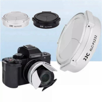 12-32mm Automatic Camera Lens Cover Cap Silver Black Protective Hood for Panasonic LUMIX GF9 GX85 GF8 GF10 G100 G110 F3.5-5.6