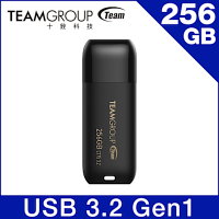 Team十銓科技 C175 USB3.2珍珠隨身碟-黑色 256GB