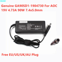 Genuine GA90SD1-1904730 19V 4.73A 90W 7.4x5.0mm AC Adapter For PHILIPS AOC all in one computer Monitor Power Supply Charger