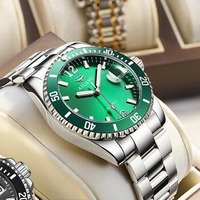 AILANG new automatic mechanical watch classic fashion business light luxury men's green black water ghost watch