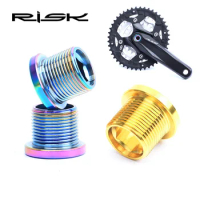 Risk 2pcs Titanium Bicycle Spline Axis Fixing Screws M15*12mm MTB Road Bike Crankset Crank Arm Bolts for Bottom Brackets Spline