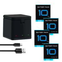 1800mAh GoPro 10 9 Battery Rechargeable Battery + Battery Bateria Charger Storage Box For Go pro Hero 9 10 Accessories