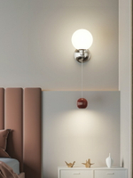 奶油風輕奢壁燈臥室床頭燈現代簡約客廳背景墻氛圍燈具2024年新款