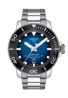 Tissot Seastar 2000 Professional Powermatic 80 Men's Grey Stainless Steel Bracelet and Blue Gradient Dial Watch - T120.607.11.041.01