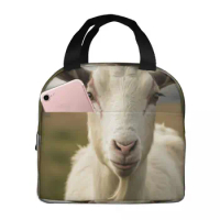 Thermal Insulated Bag Lunch Box Cute Goat Grazing Lunch Bag Fridge Bag Cooler Handbag Food Bag for Work