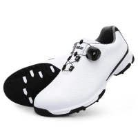 PGM Golf Shoes Men Sports Shoes Waterproof Knobs Buckle Mesh Lining Breathable Anti-slip Mens Training Sneakers For Male XZ095