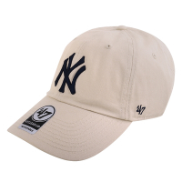 NEW ERA  47 品牌藍色NY 繡線中性棒球帽(米白)