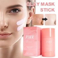 Pink Purifying Clay Stick Mask Face Moisturizes Oil Control Deep Clean Pore Blackhead Remover Acne Deep Cleansing