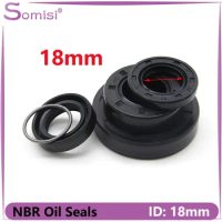 2/5pcs ID 18mm NBR Oil Seal TC-18*24/25/26/28/30/32/35/40/42/45/47*5/6/7/8/10mm Nitrile Rubber Shaft Double Lip Oil Gasket