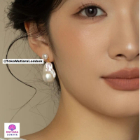 Anting Barok Mutiara Lombok, Anting Gantung Mutiara Air Tawar Baroque | Anting Mutiara Baroque unik 