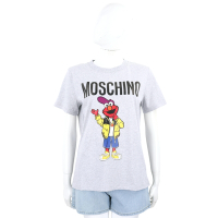 Moschino SesameStreet 芝麻街聯名 Elmo灰色短袖TEE T恤