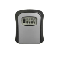 Metal Hidden Key Safe Box 4-Digital Password Combination Lock With Hook Mini Secret Box For Home Villa Caravan