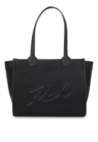 KARL LAGERFELD K/Skuare 東西向顆粒托特包