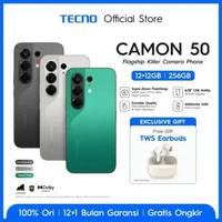 [SUPERZOOM FLASHSNAP] TECNO CAMON 50 12GB+12GB*/256GB, 50MP Sony + 8MP Ultra Wide, 32MP Front Camera
