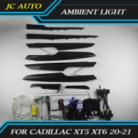 Car Ambient Light Fit for Cadillac XT5 XT6 2020-2021 Led Interior Light Voiture Llluminated Door Panel Decorative Ambient Light