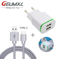 GEUMXL 2-Port USB EU Plug AC Home Travel Charger 3Ft Type C USB Cable for UMiDiGi Z Pro, UMI Plus, Super/Max 4G LTE, Iron Pro
