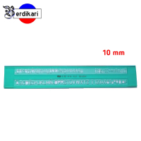 Penggaris Sablon Mal Huruf Angka 10 mm M+R Cetakan Abjad