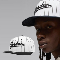 Nike 棒球帽 Jordan Flight MVP Pro Structured 白 黑 可調帽圍 平簷帽  FV5299-100