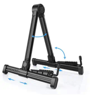 Guitar Stand A Frame Musical Rack Holder Retractable Accessory Tripod Music Stand Folding Instrument Stand for Ukulele Bass