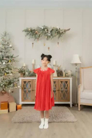 Pastel Kidswear Pleats Merah - Dress Anak Perempuan L