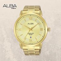 Alba Prestige AS9E58 AS9E58X1 43mm Gold Quartz Original Jam Tangan Pria