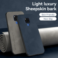 Luxury Original Sheepskin Leather Silicone Phone Back Case Cover For Huawei Mate 20 X 20X shockproof Bumper Coque for Mate20Pro
