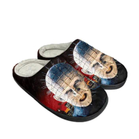 Hellraiser Movie Pinhead Halloween Home Cotton Custom Slippers Mens Womens Sandals Plush Keep Warm Shoes Couple Thermal Slipper
