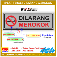 Plat tebal dilarang meroko anti asap polusi peduli kesehatan