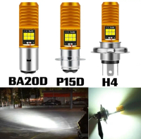 EZ online สินค้ามาใหม่ หลอดไฟหน้ารถมอเตอไซค์ LED 3030 ขั้วหลอด H4 / H6 (P15D) / BA20D ไฟสว่าง กันน้ำ