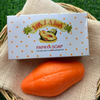 ที่นิยมมากที่สุด ขายดีประจำเดือนนี้ ( 1 ก้อน ) | สบู่ มะละกอ PAPAYA SOAP แบรนด์ ลาจาล่า LAJA
