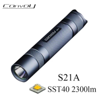 Convoy S21A Flashlight EDC Torch Flash Light SST40 2300lm Linterna LED S2 Plus 21700 Version Lantern Camping Lamp Work Latarka