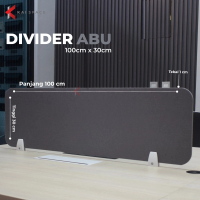 Sekat Pembatas Meja Kantor - Table Divider Grey 100cm