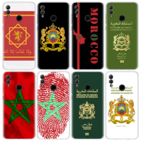 Morocco Flag Passport Soft Phone Case For Huawei Honor 10 Lite 9 20 8S 8X 9X Y5 Y6 Y7 Y9S P Smart Z 2019 7A 7X 8A Pro Coque Cove