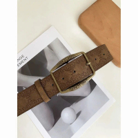 American Retro Y2K Belt 2025 New Women's Ethnic Belt Paired with Jeans Embossed High-end