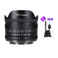 7artisans 7.5mm F2.8 II Ultra Wide-Angle Fisheye Lens for Sony E Fuji XF Nikon Z Micro M4/3 for Canon EOS-M mount