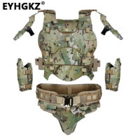 EYHGKZ Tactical Armor Suit Multi-Function Elbow Pad Waist Seal Gear Hunting CS Wargame Equipment Airsoft Paintball Accessories