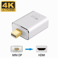 4K2K迷你型Mini DP轉HDMI轉接器(鋁合金)