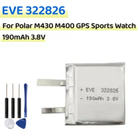 Replacement Battery 322826 190mAh Battery For POLAR M430 M400 GPS Sports Watch High Quality Battery EVE322826 + Tools