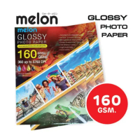 มีบริการเก็บปลายทาง MELON GLOSSY PHOTO PAPER ขนาด 160 แกรม (100 แผ่น) กระดาษโฟโต้ Photo A4