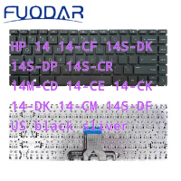 laptop keyboard for HP 14 14-CF 14S-DK 14S-DP 14S-CR 14M-CD 14-CE 14-CK 14-DK 14-CM 14S-DF US black sliver