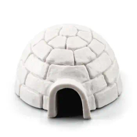 3Pcs Durable Igloo Model Fadeless Mini Igloo Fine Workmanship Mini Polar Animal Shelter Ornament Decorative