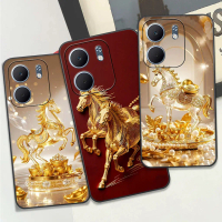 Ốp lưng dành cho Oppo A5x 4G in hình ngựa vàng Clover case
