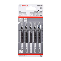 ใบเลื่อยจิ๊กซอว์ตัดไม้แบบตรงอย่างเรียบร้อย T101B รุ่น 2608630030 (แพ็ก 5 ชิ้น)
