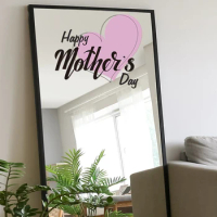 Creative English Phrases Text Love Happy Mother's Day Wall Sticker Dressing Mirror Bedroom Foyer Decor Decal Poster Wallpaper